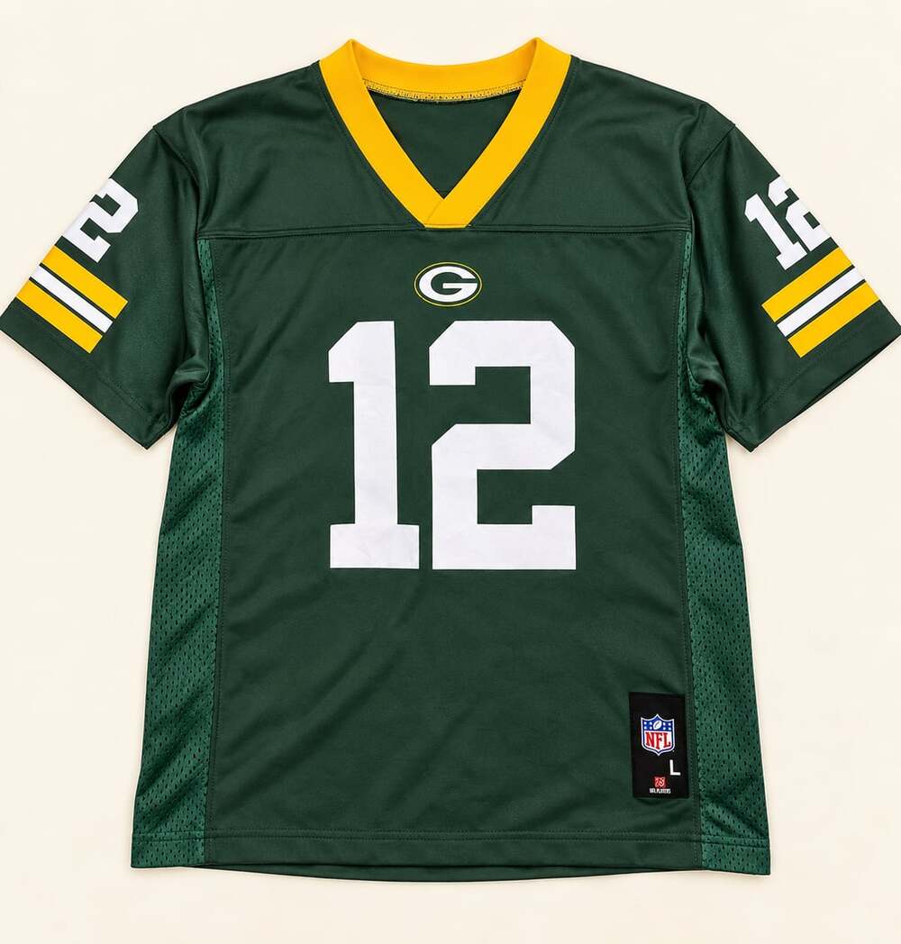 Aaron Rodgers Green Bay Packers #12 NFL Jersey Youth L 14-16 Green